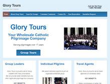 Tablet Screenshot of glory-tours.com